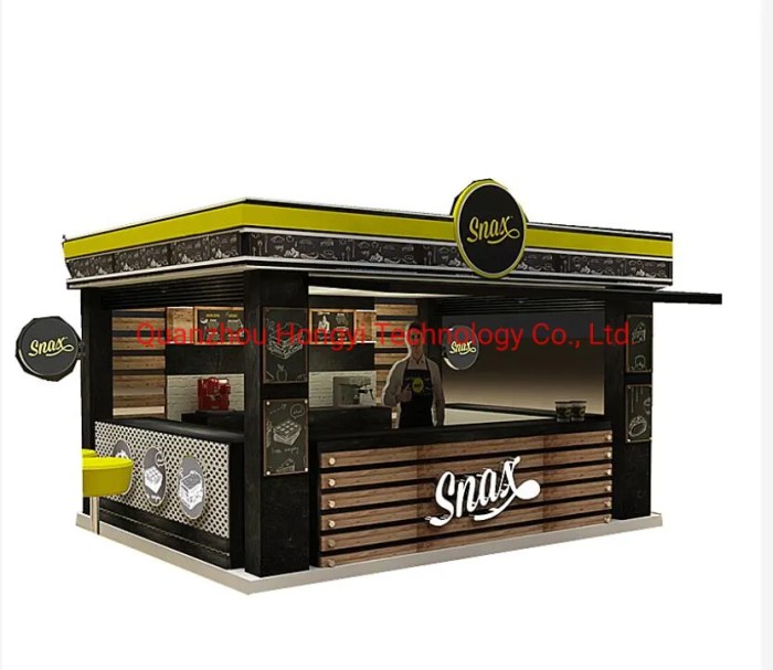 Food kiosk stall mobile fast foldable cheapest newspaper booth ticket sale moneyboxhouse