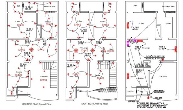 Desain Kabel Listrik Layout untuk Rumah